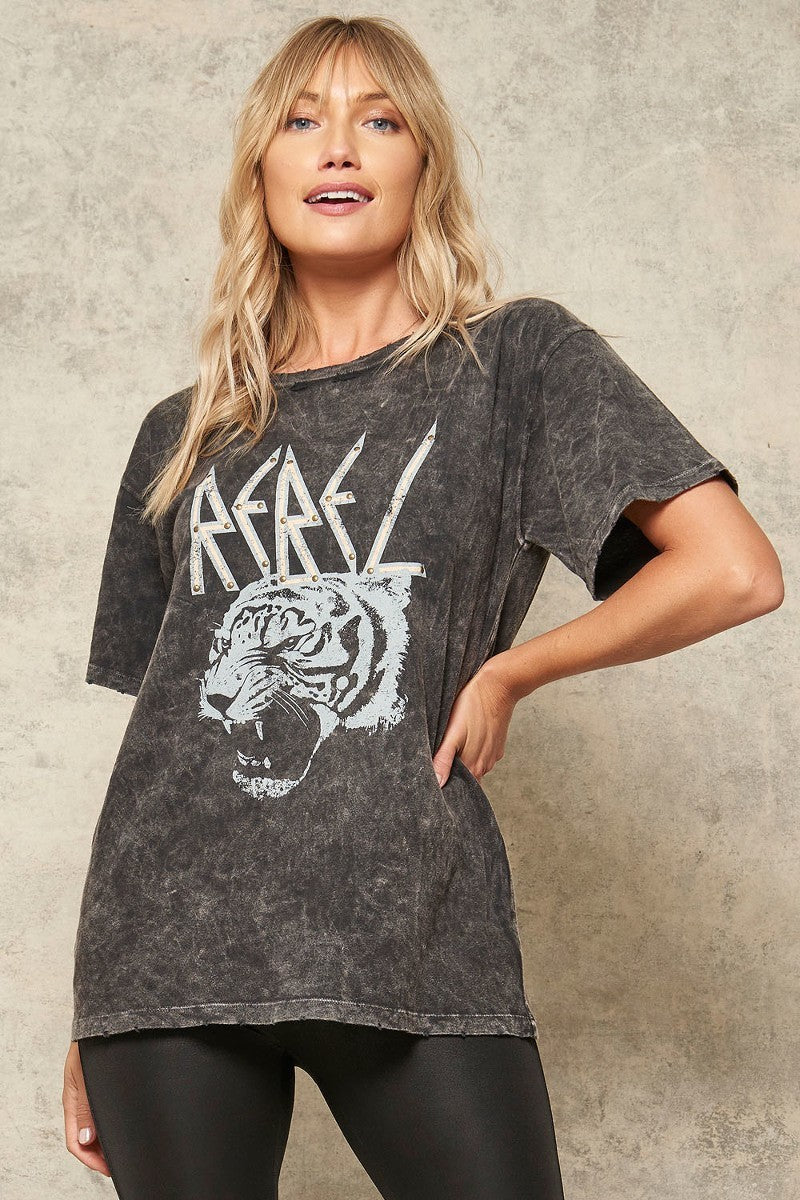 Rebel Mineral Washed Graphic T-Shirt