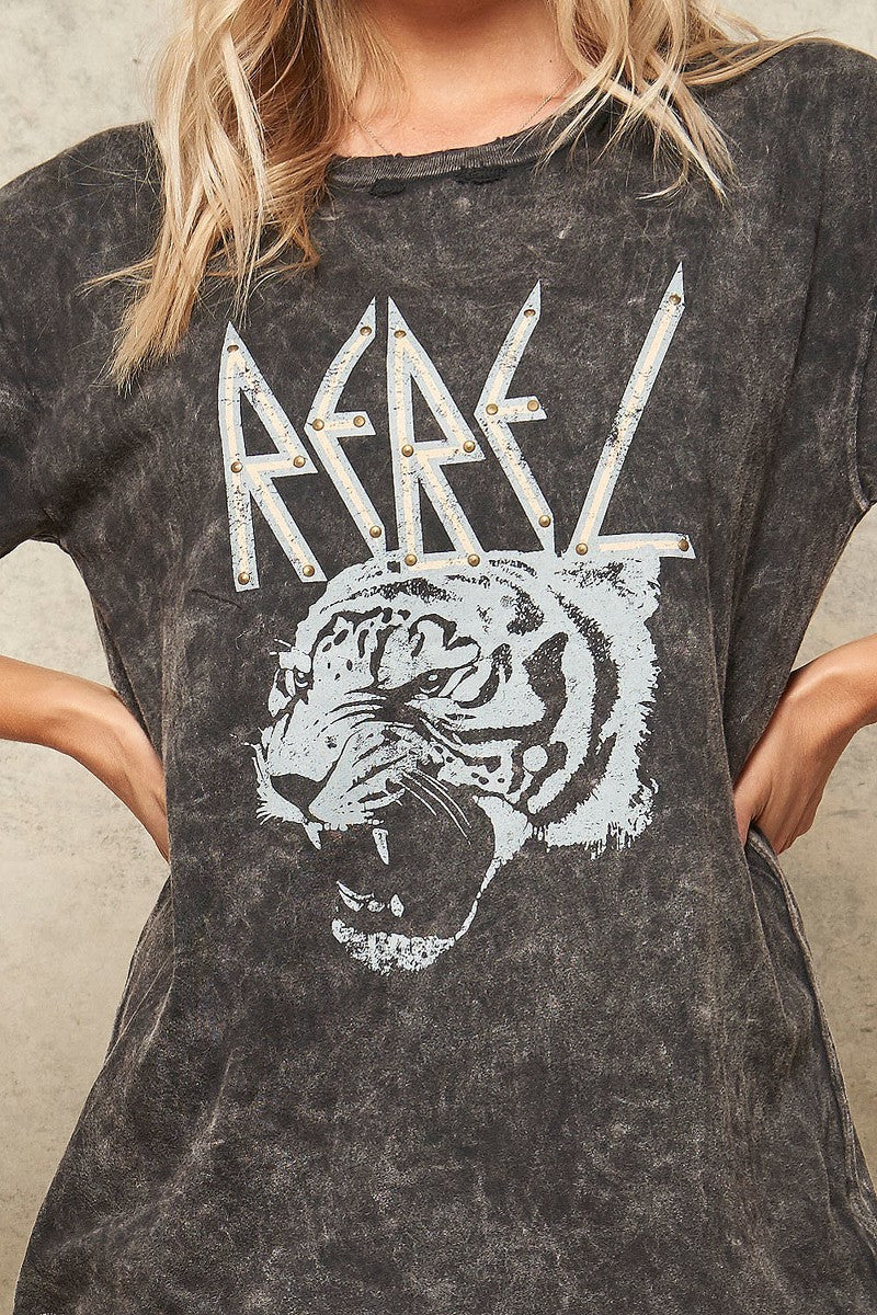 Rebel Mineral Washed Graphic T-Shirt
