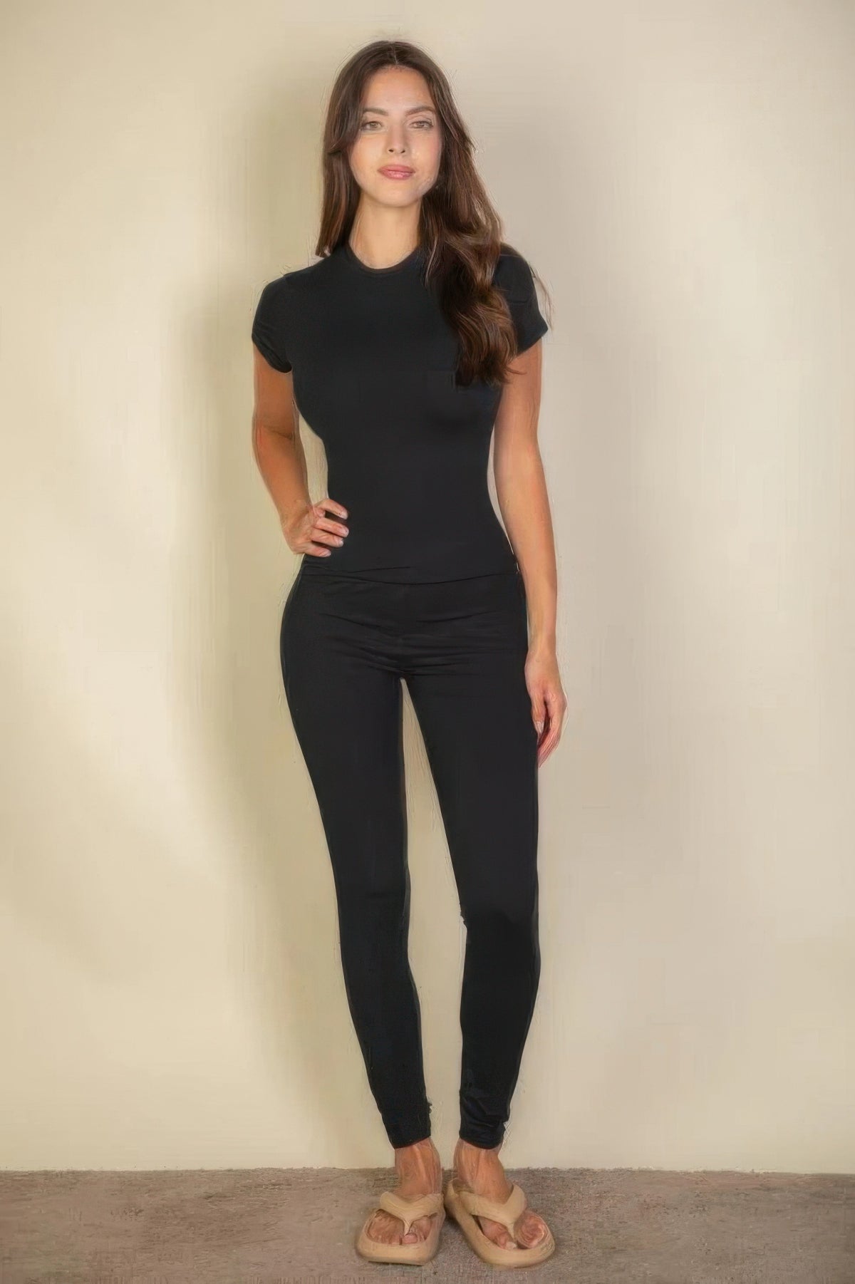 Basic Solid Black Leggings