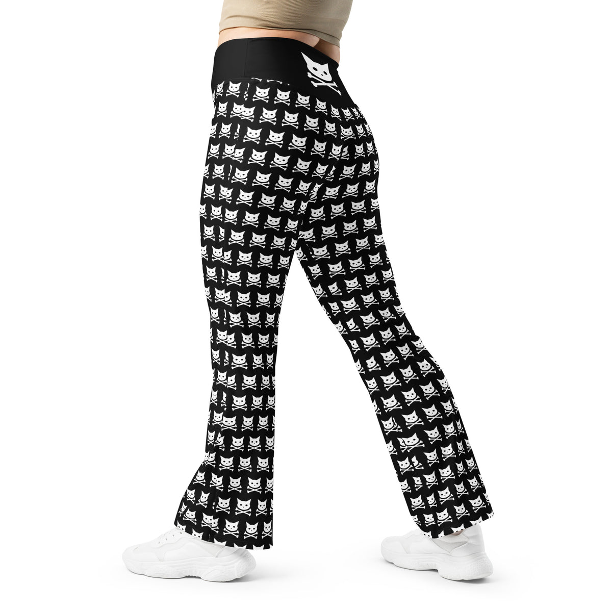 Skull Kitty Flare Leggings
