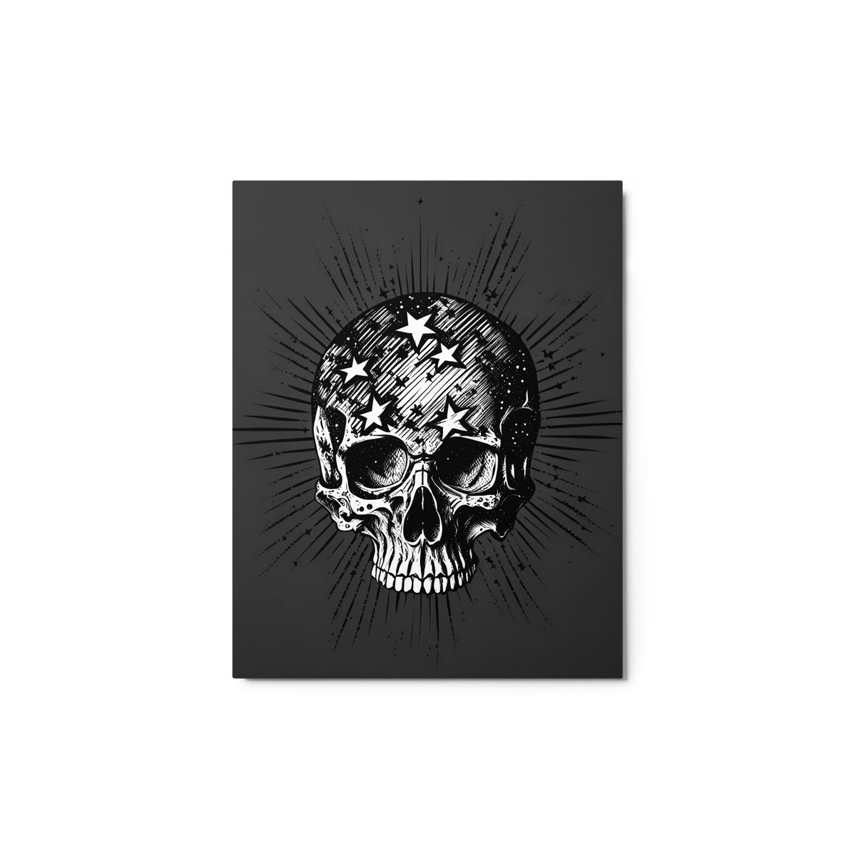 Skull & Stars Metal Print