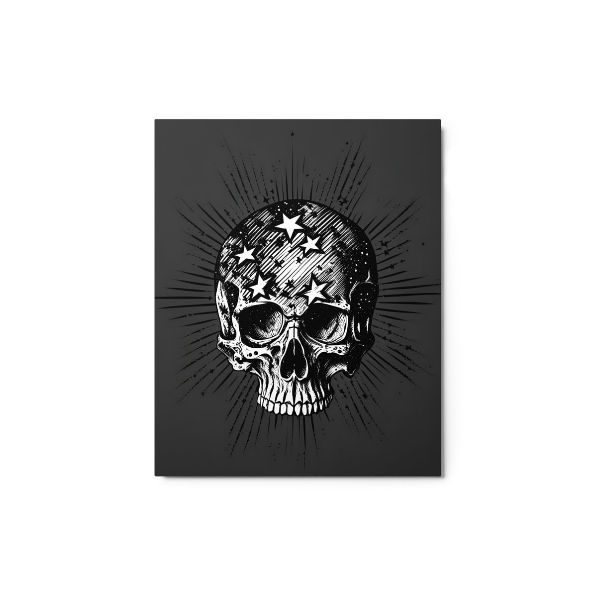 Skull & Stars Metal Print