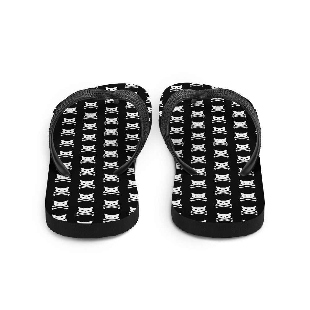 Skull Kitty Flip-Flops