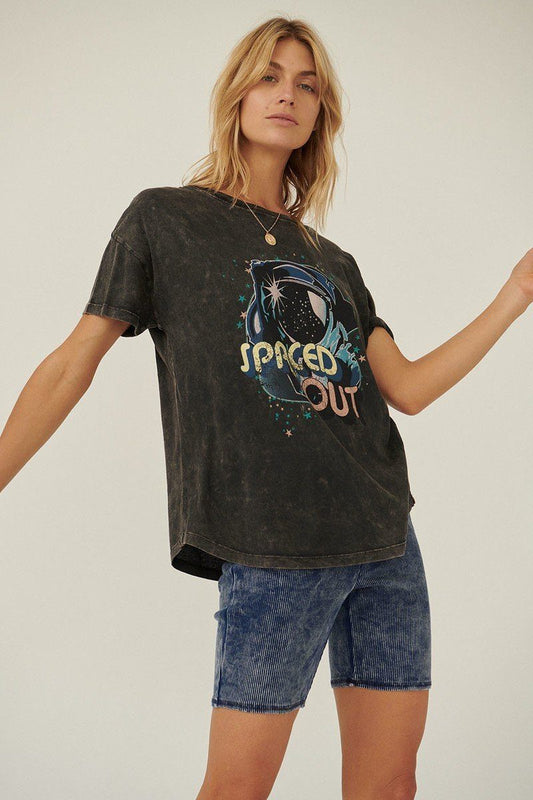 Spaced Out Mineral Washed Graphic T-Shirt
