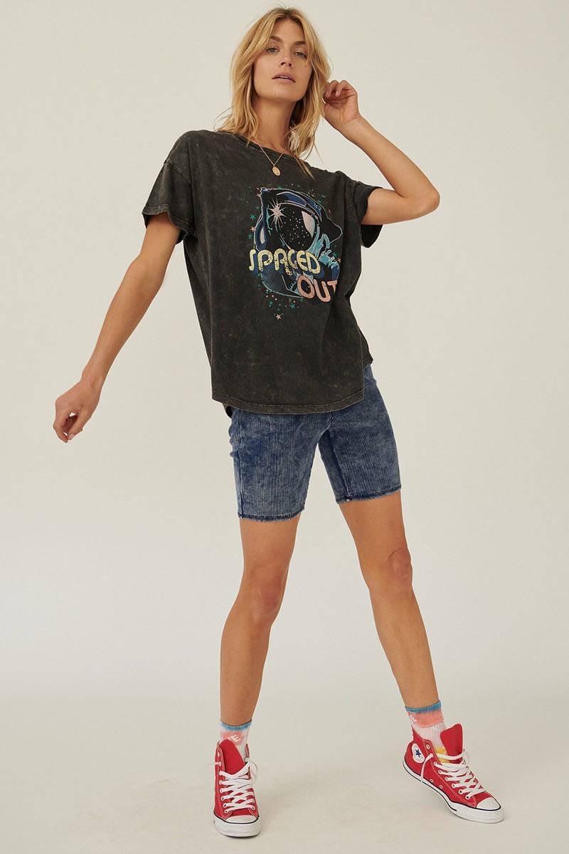 Spaced Out Mineral Washed Graphic T-Shirt