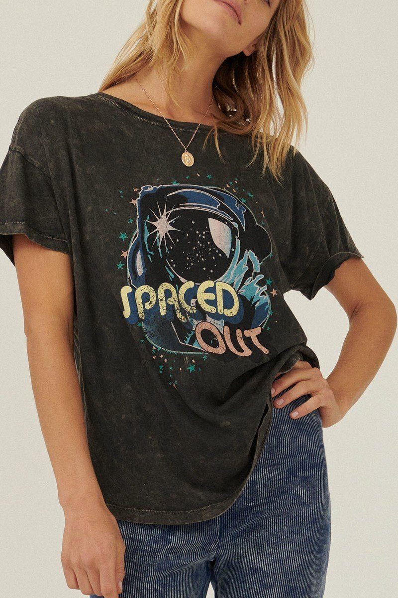 Spaced Out Mineral Washed Graphic T-Shirt