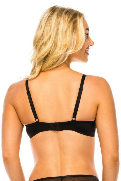 Black Floral Lace Bra