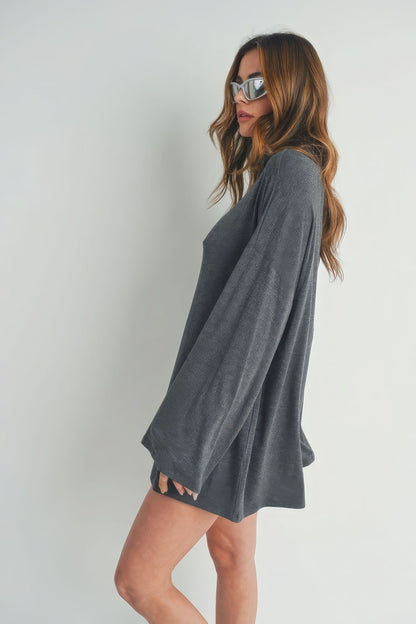 Bell Sleeve Turtleneck Dress