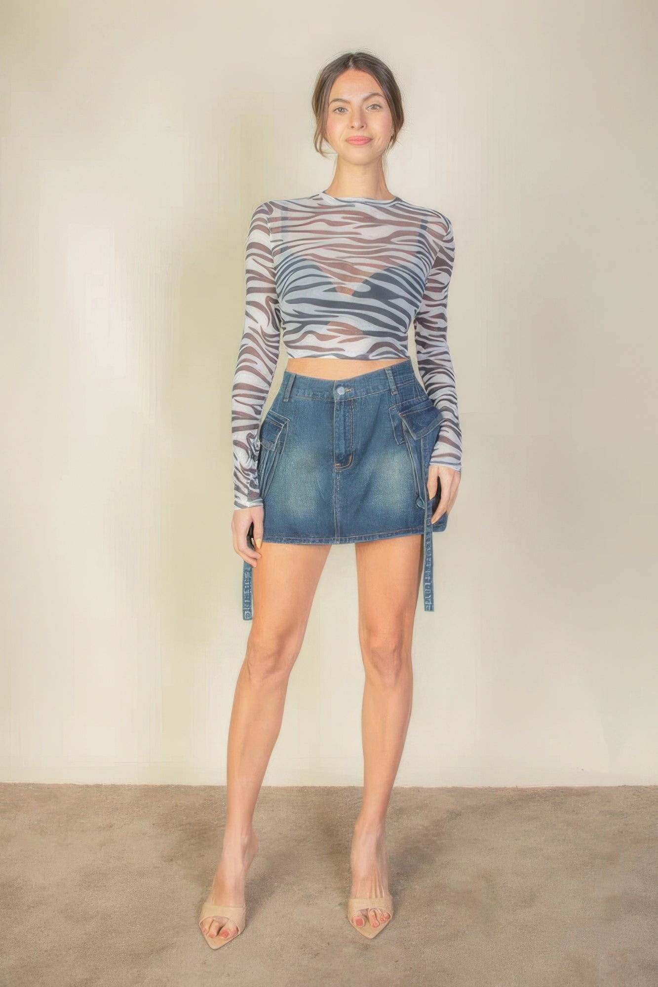 Zebra Print Sexy Sheer Mesh Top – Lucian Obscura