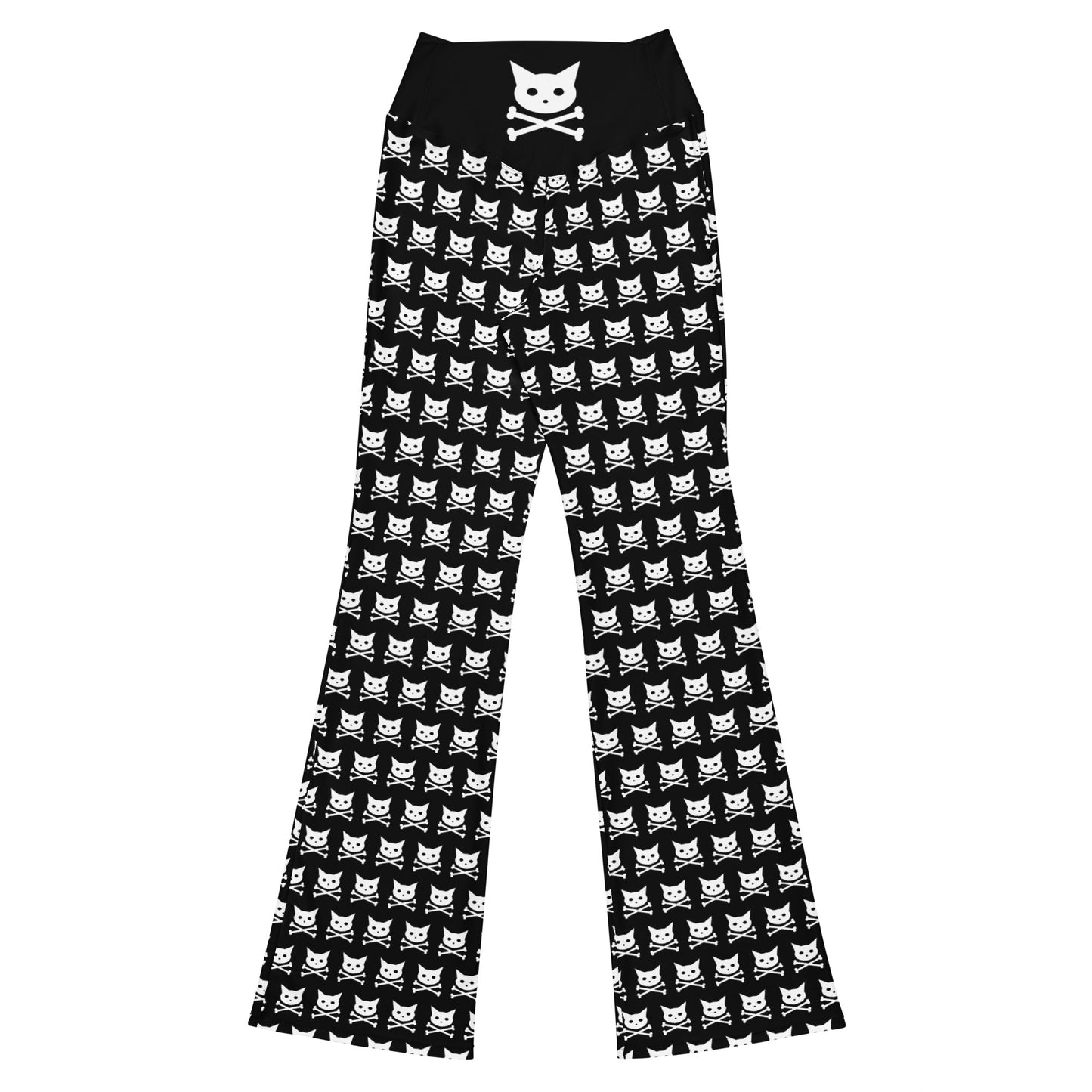 Skull Kitty Flare Leggings
