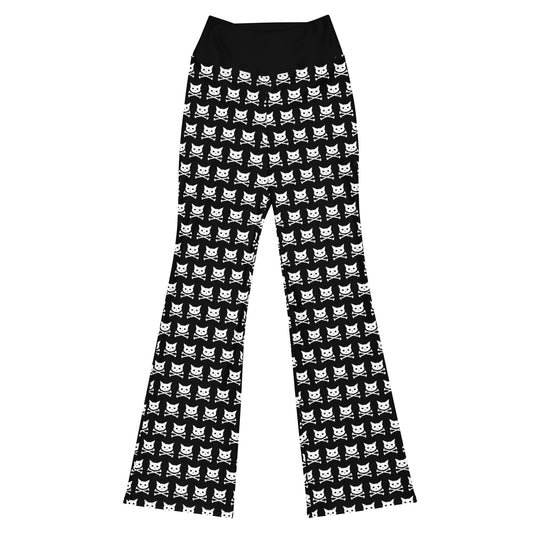 Skull Kitty Flare Leggings