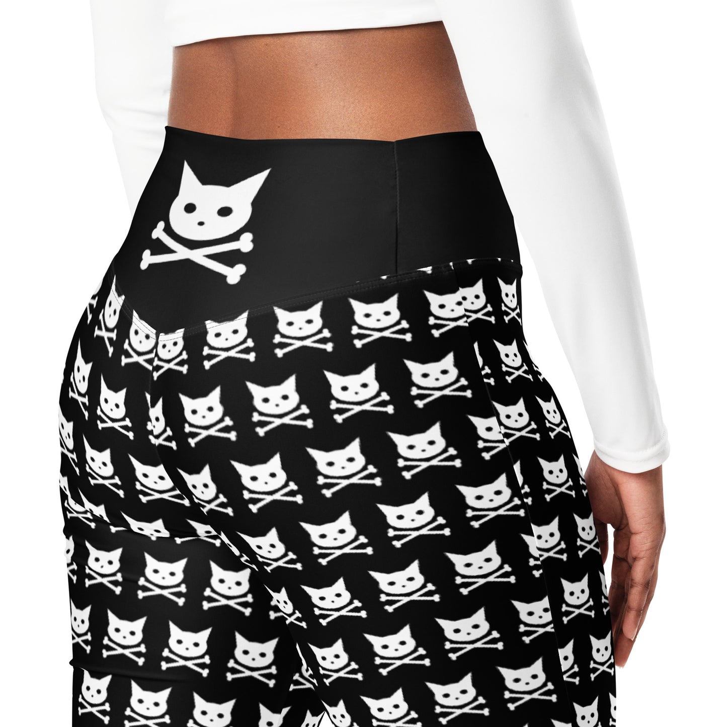 Skull Kitty Flare Leggings