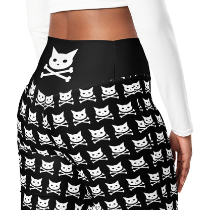 Skull Kitty Flare Leggings