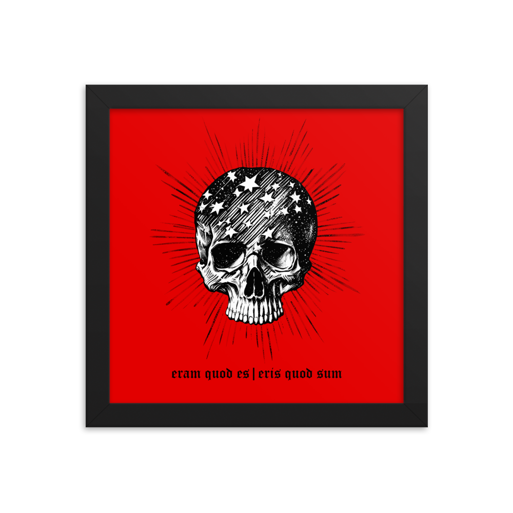 Skull & Stars Framed Poster