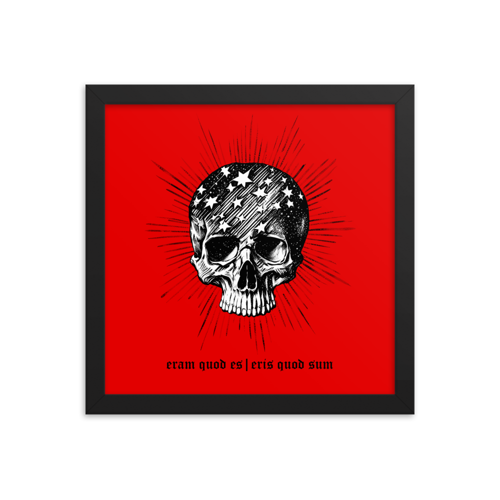 Skull & Stars Framed Poster