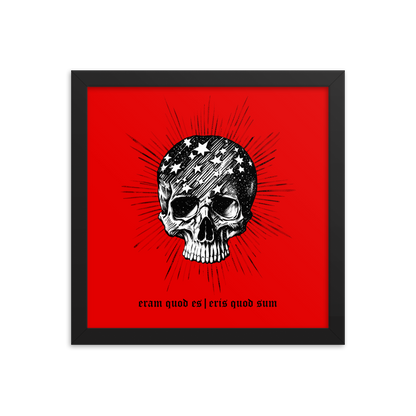 Skull & Stars Framed Poster