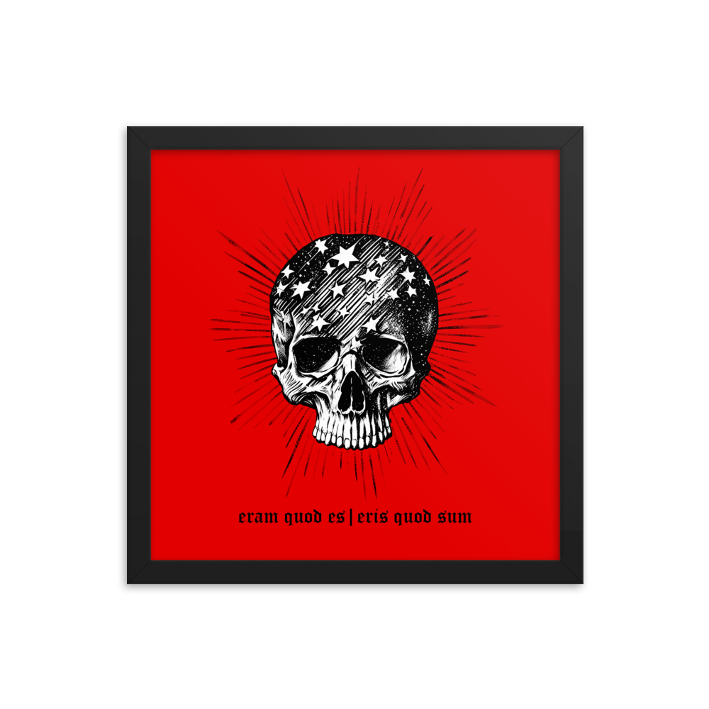 Skull & Stars Framed Poster