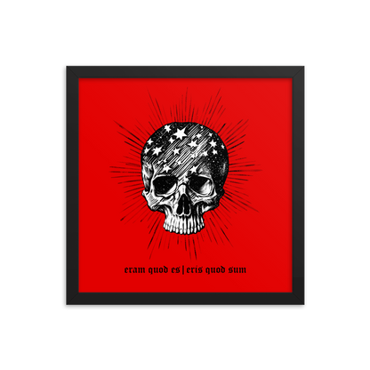 Skull & Stars Framed Poster