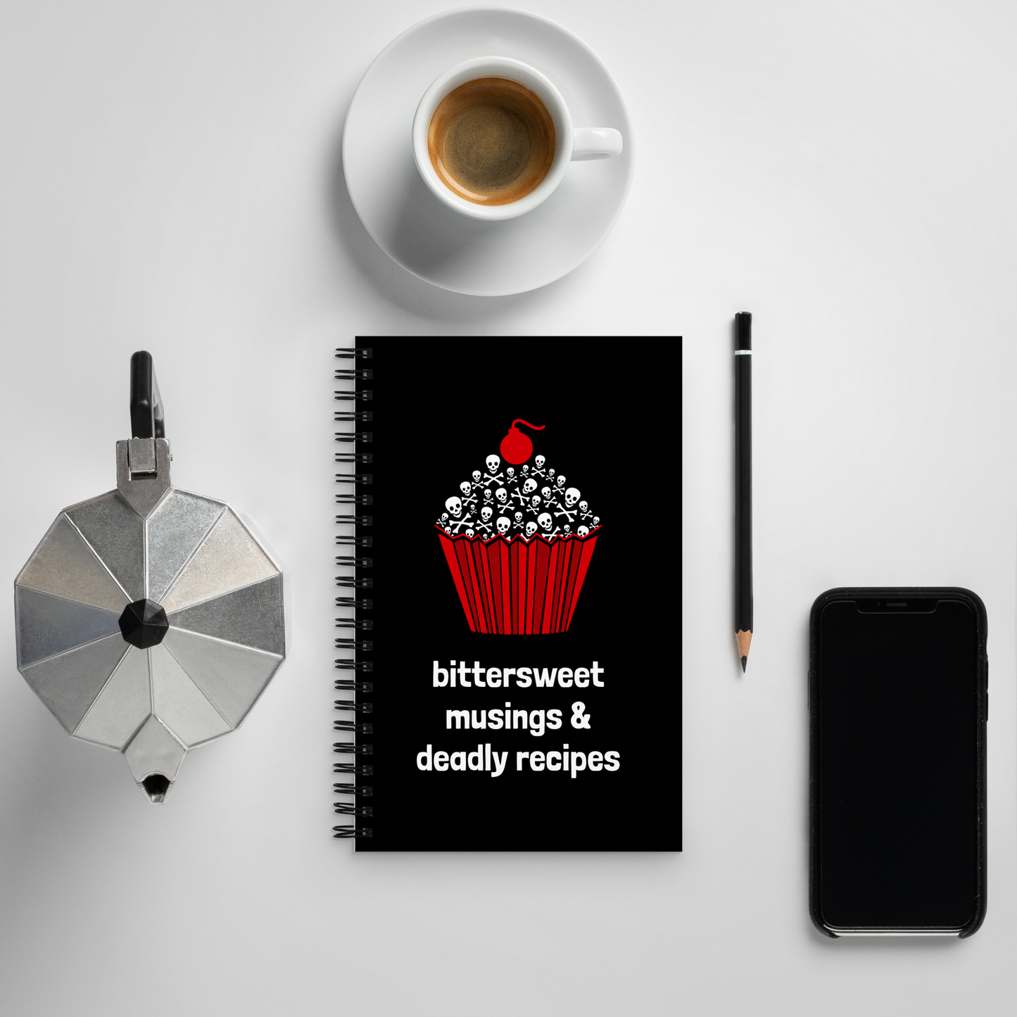 Skull Cupcakes Spiral Notebook