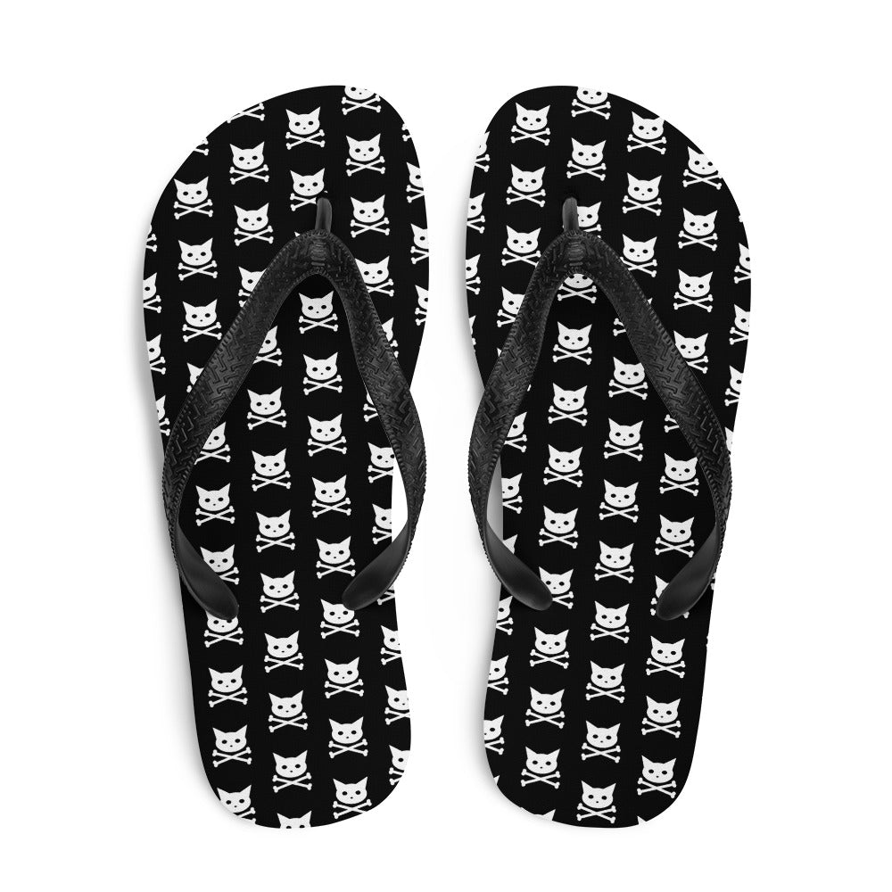 Skull Kitty Flip-Flops